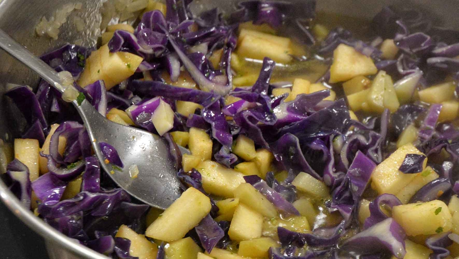 zuppa cavolo viola e patate